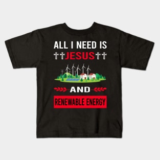 I Need Jesus And Renewable Energy Kids T-Shirt